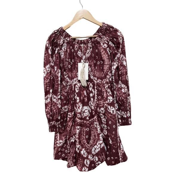 Ulla Johnson Burgundy and White Mini Dress - Picture 8 of 9